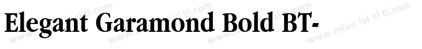 Elegant Garamond Bold BT字体转换